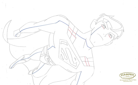 Legion of Superheroes Original Production Drawing: Superman