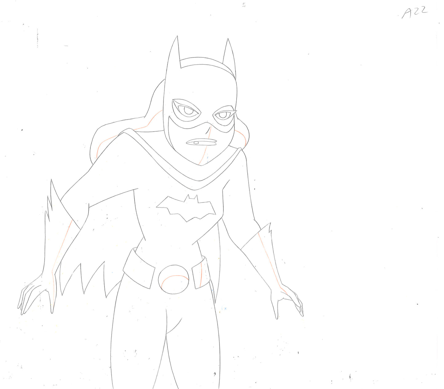 Batman The Animated Series Original Production Drawing: Batgirl