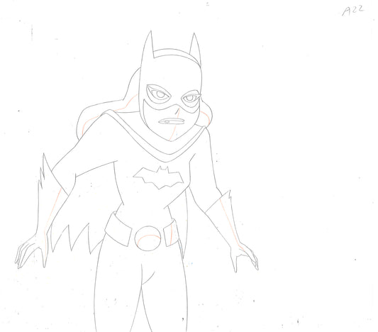 Batman The Animated Series Original Production Drawing: Batgirl