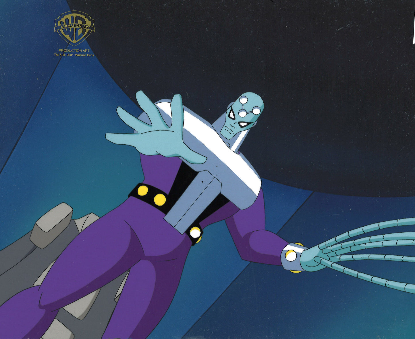 Superman The Animated Series Original Production Cel on Original Background: Brainiac