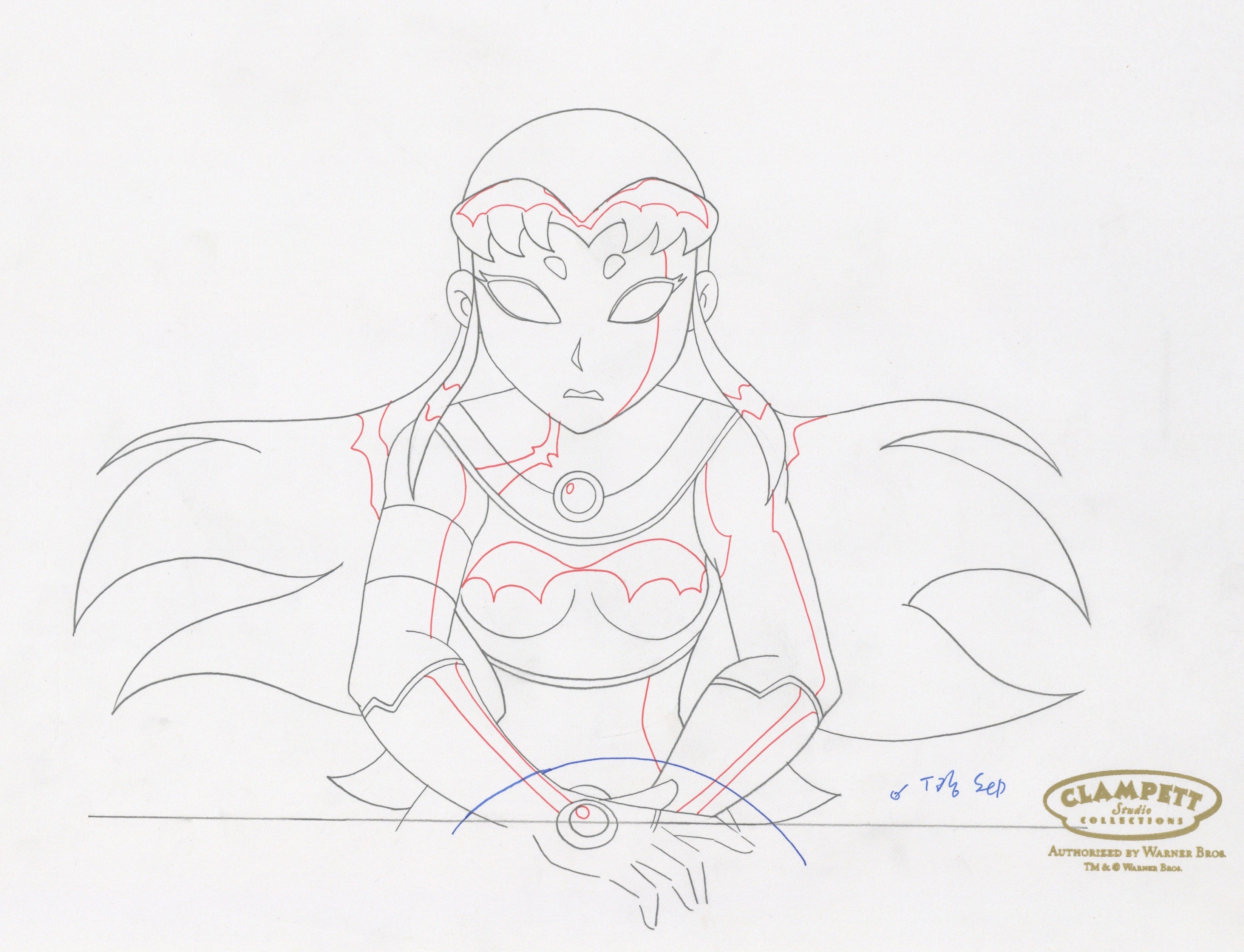 Teen Titans Original Production Drawing Starfire Tattslotto