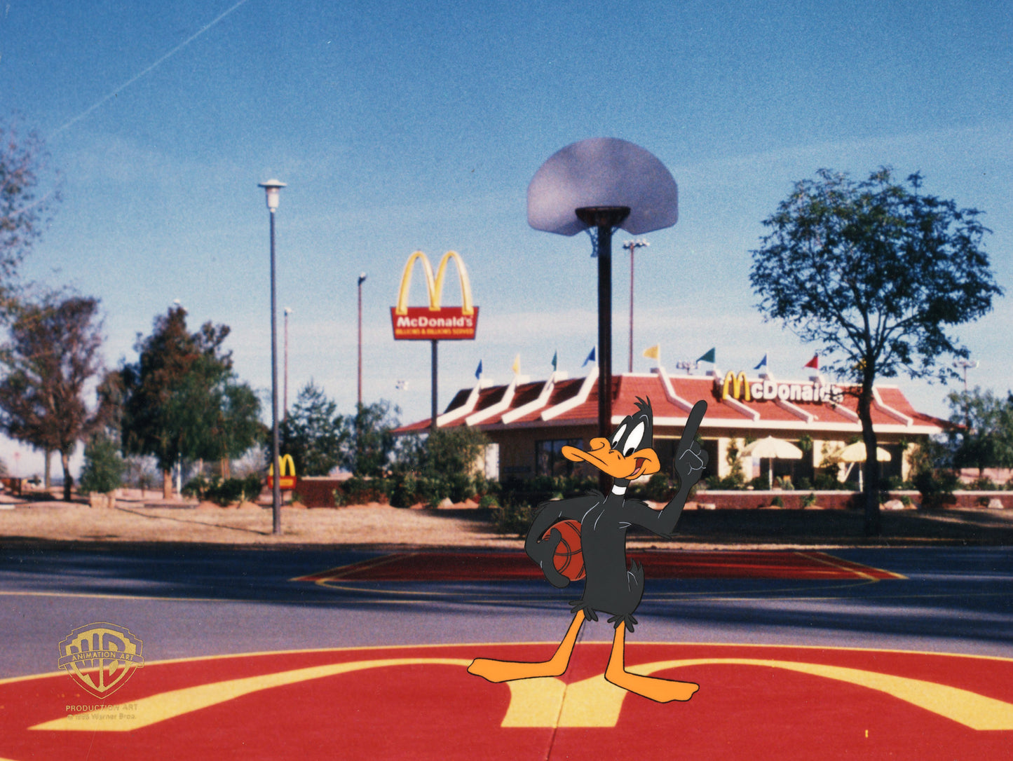 McDonald's NBA Commercial Original Production Cel: Daffy Duck