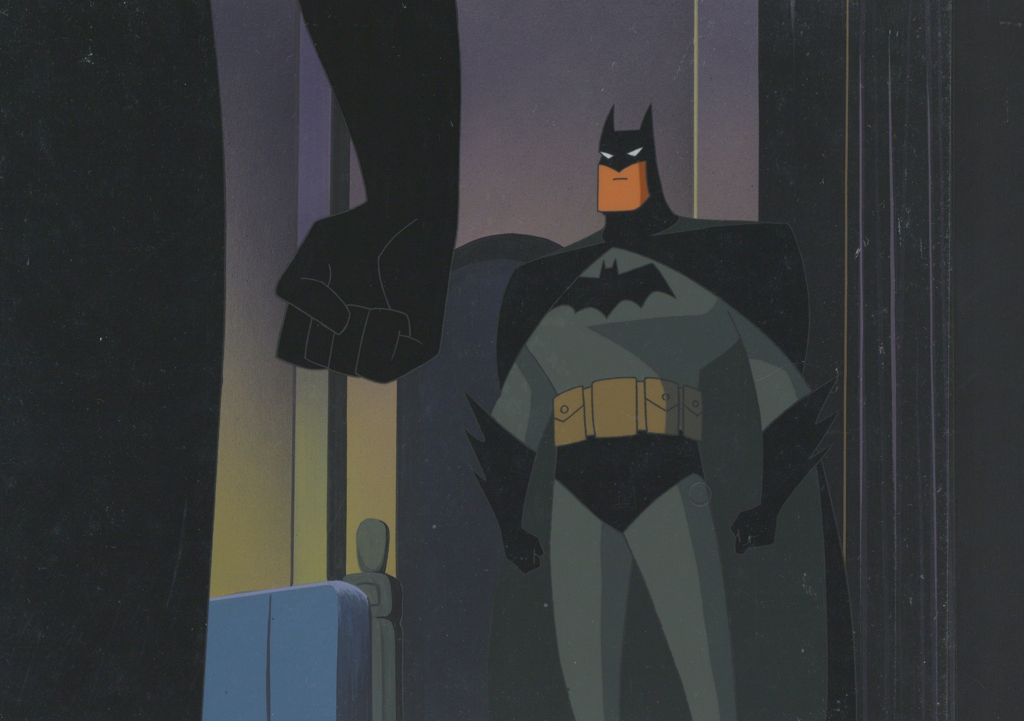 The New Batman Adventures Original Production Cel on Original Backgrou ...