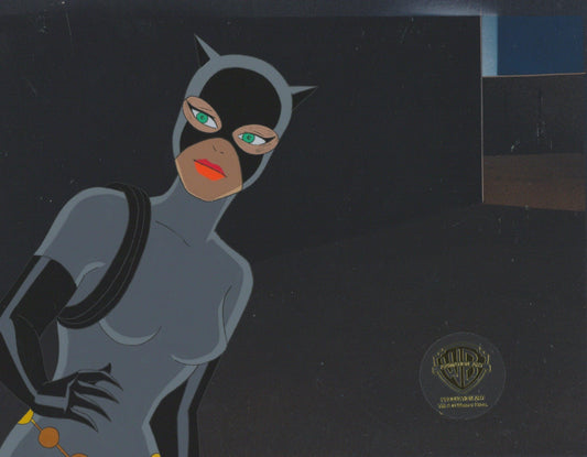 Batman The Animated Series Original Production Cel: Catwoman Original Production Cel DC Comics Studio Artist Unframed 
