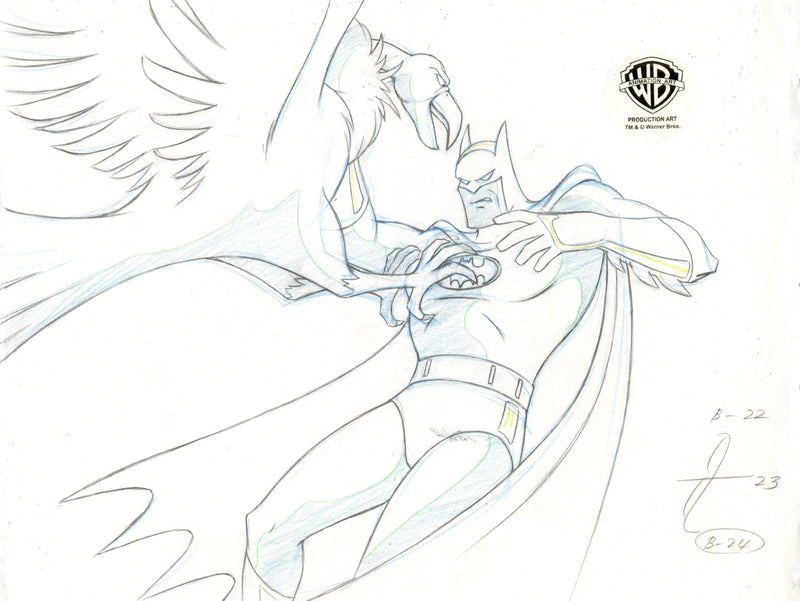 Batman The Animated Series Original Production Drawing: Batman