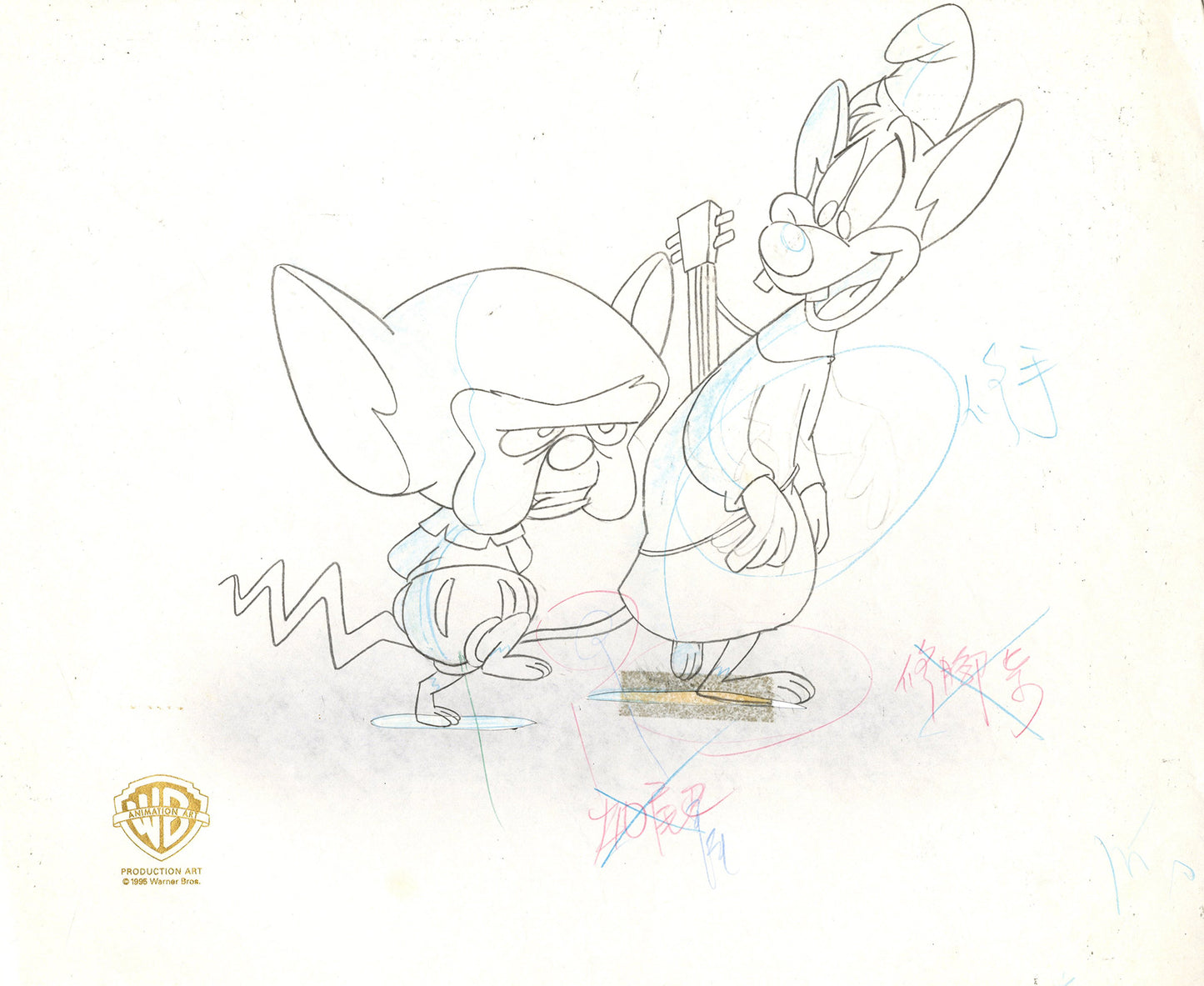 Pinky And The Brain Original Production Drawing: Pinky and The Brain