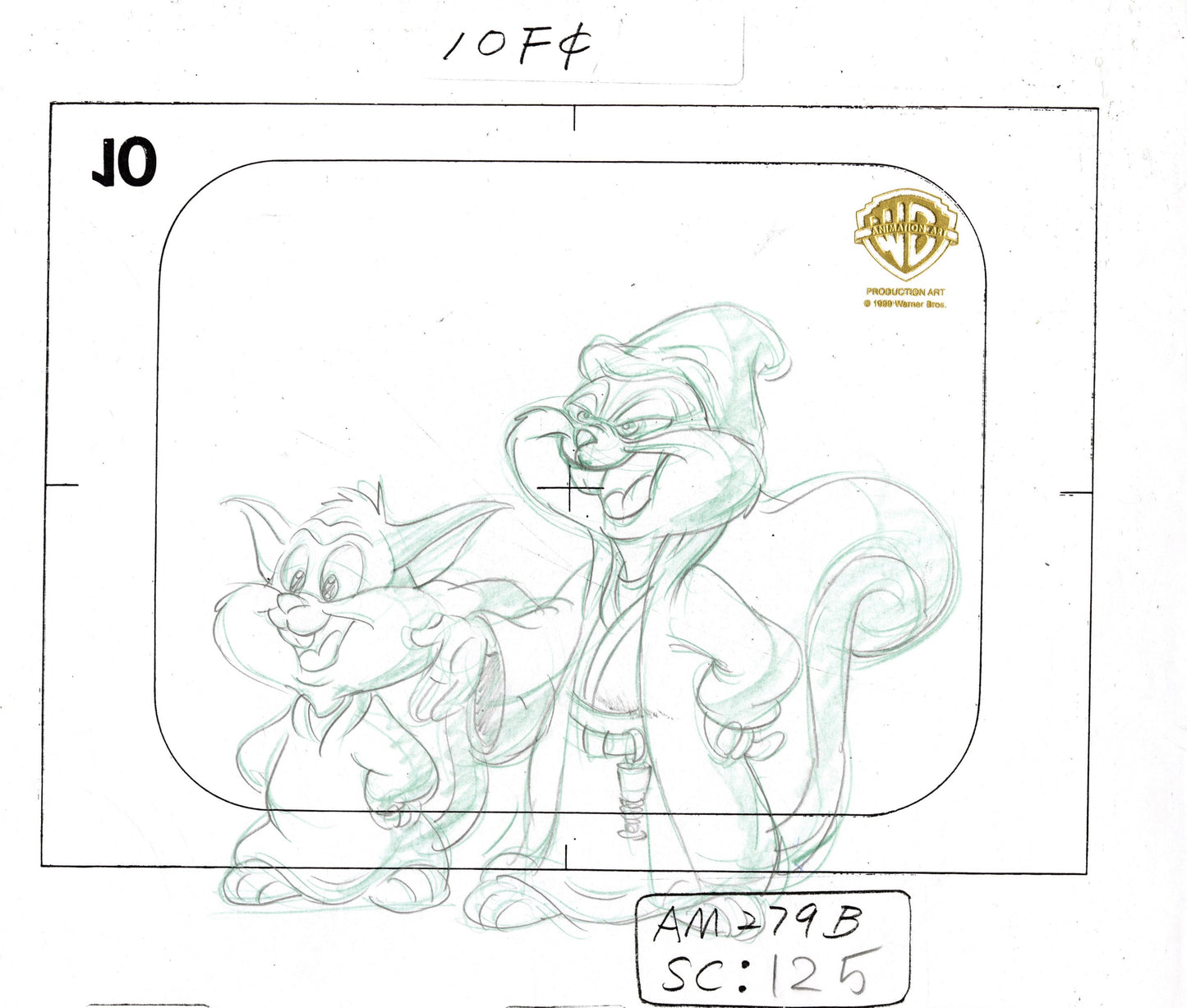 Star Warners - Pinky and the Brain Original Production Drawing: Skippoda and Slappy-Wanna-Nappy