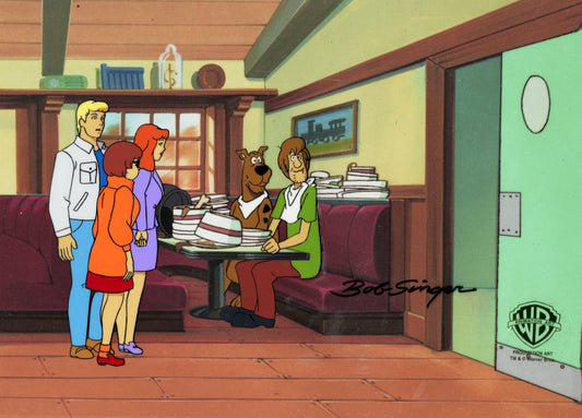 Scooby Doo and the Witch's Ghost Original Production Cel Signed by Bob Singer: Mystery Gang