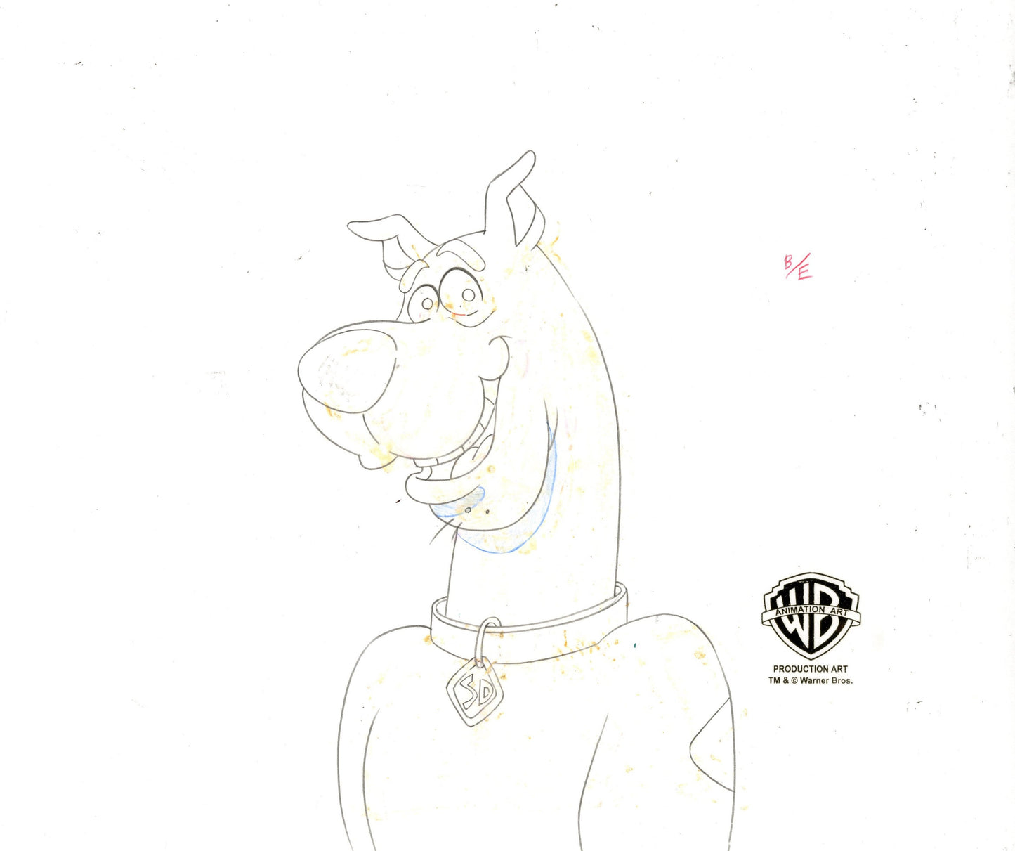 Scooby Doo Zombie Island Original Production Cel and Drawing Signed by Bob Singer: Scooby