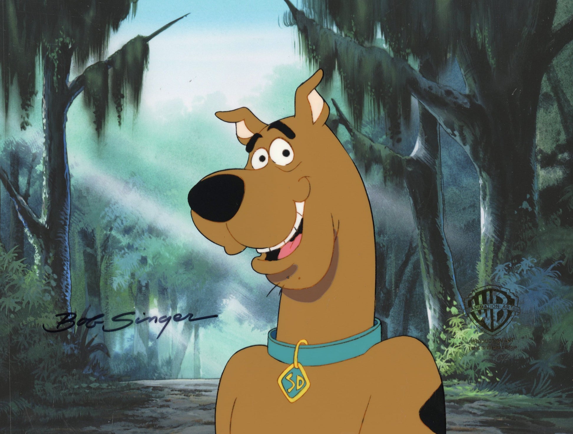Scooby Doo Zombie Island Original Production Cel And Drawing Signed By Scooby doo zombie island original production cel and drawing signed by