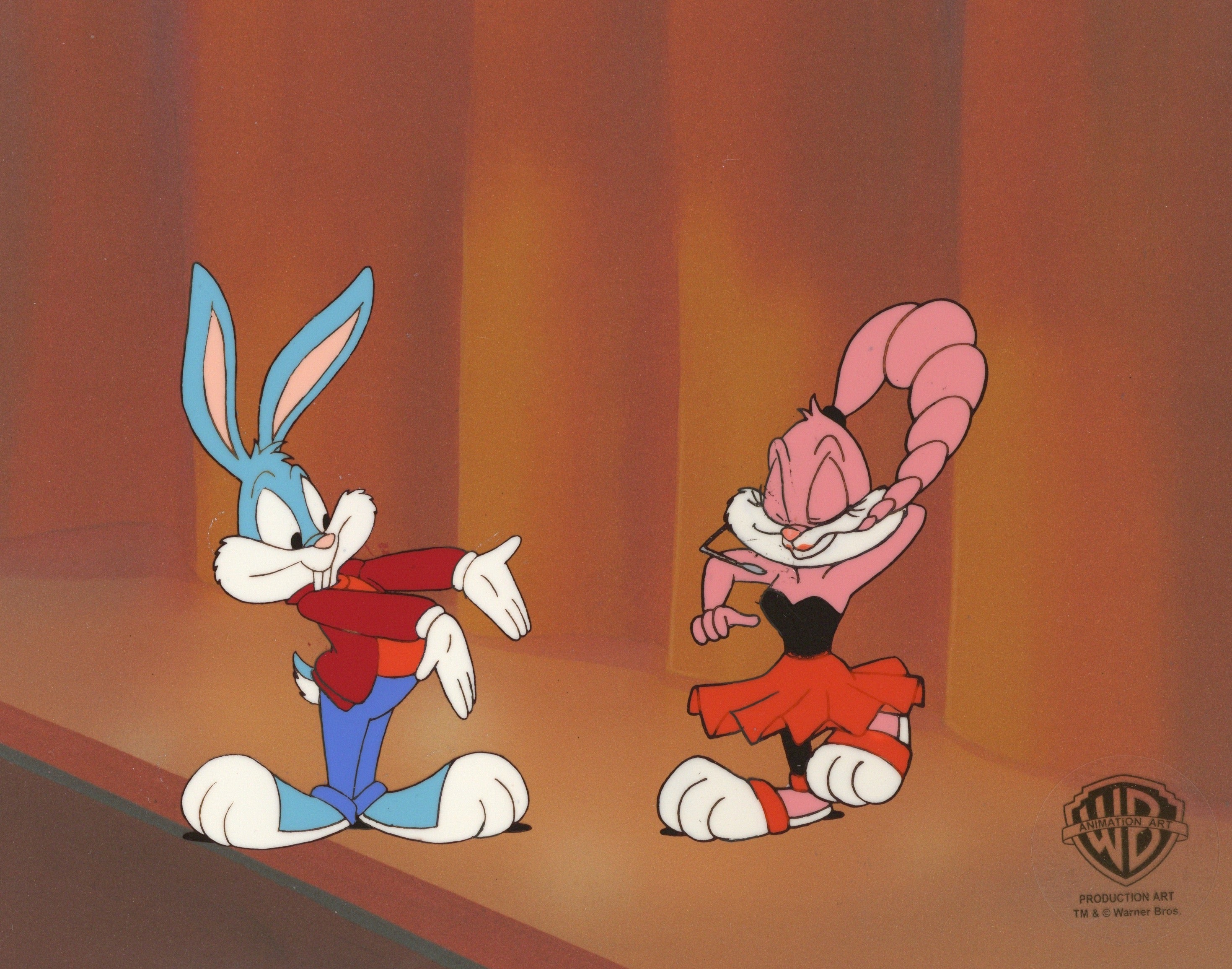 Buster Babs Tiny Toons Original Production Cel: Buster, Babs – Clampett Studio