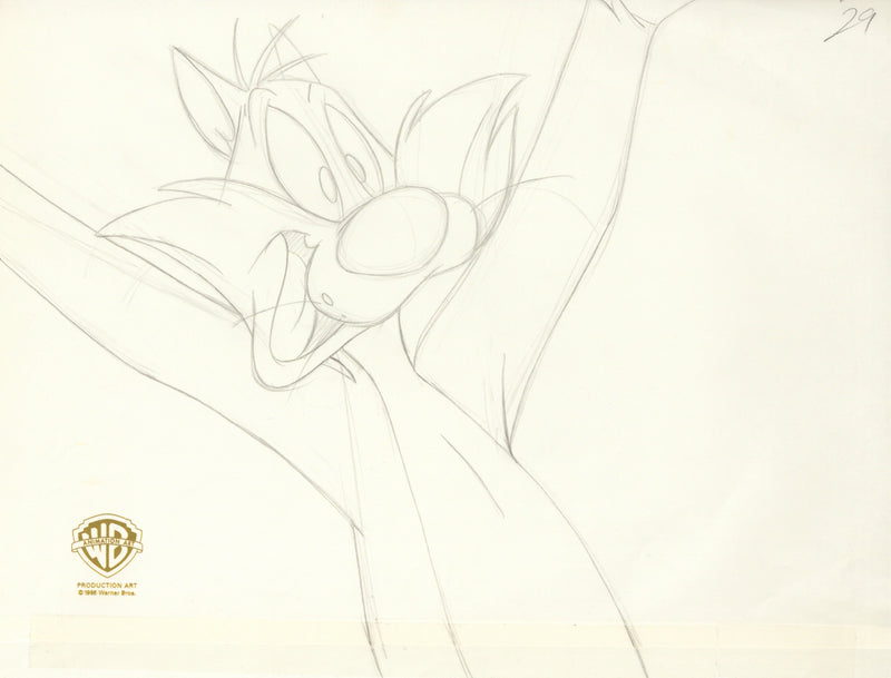 Looney Tunes Original Production Drawing: Sylvester