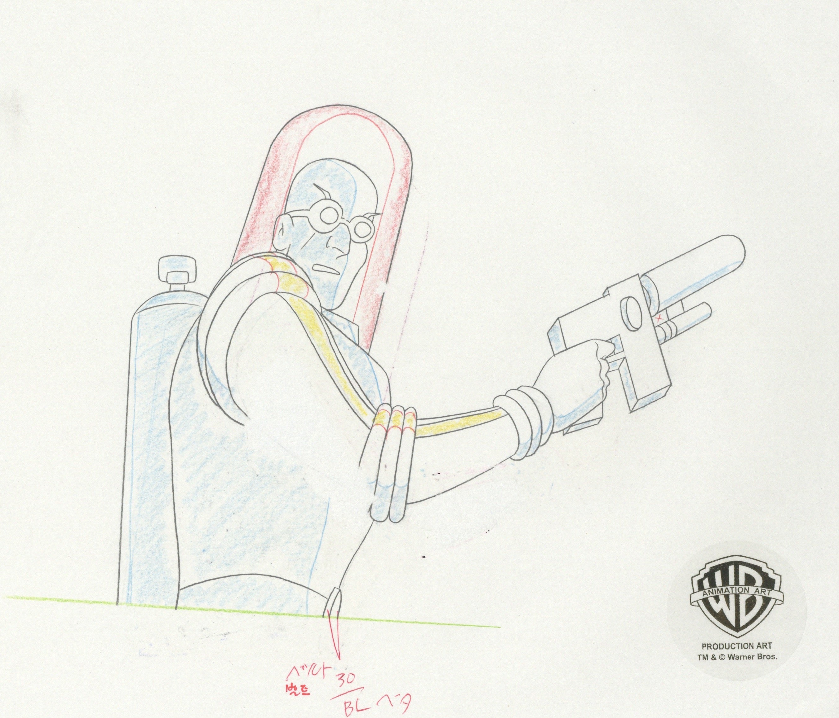 Batman Animated Series Original outlet Production Drawing Mr. Freeze