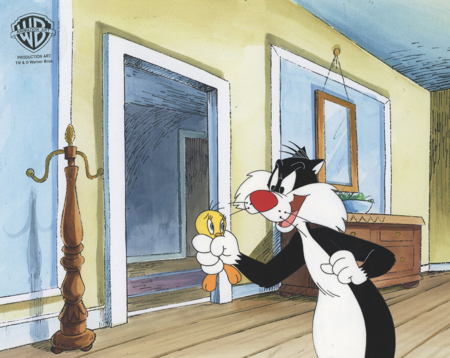 Looney Tunes Original Production Cel: Tweety and Sylvester