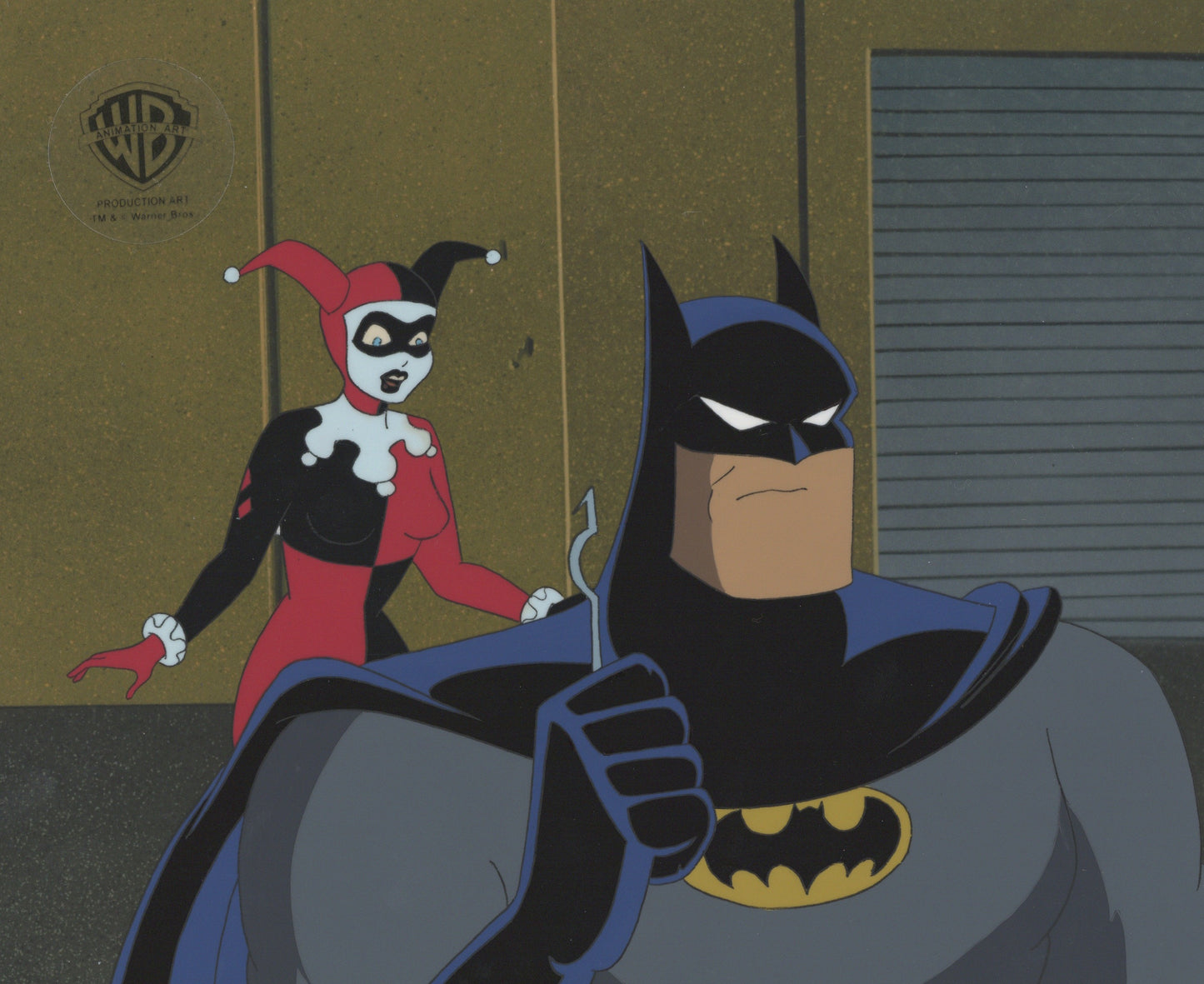 Batman The Animated Series Original Production Cel: Batman and Harley Quinn