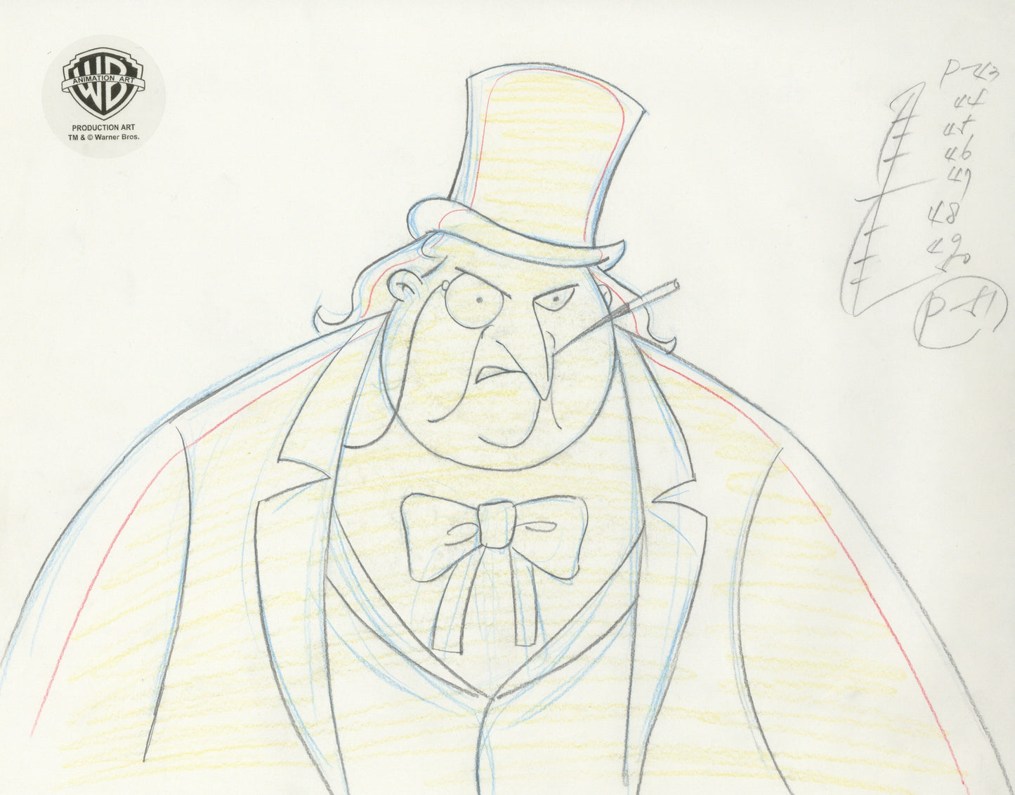 Batman The Animated Series Original Production Drawing: Penguin