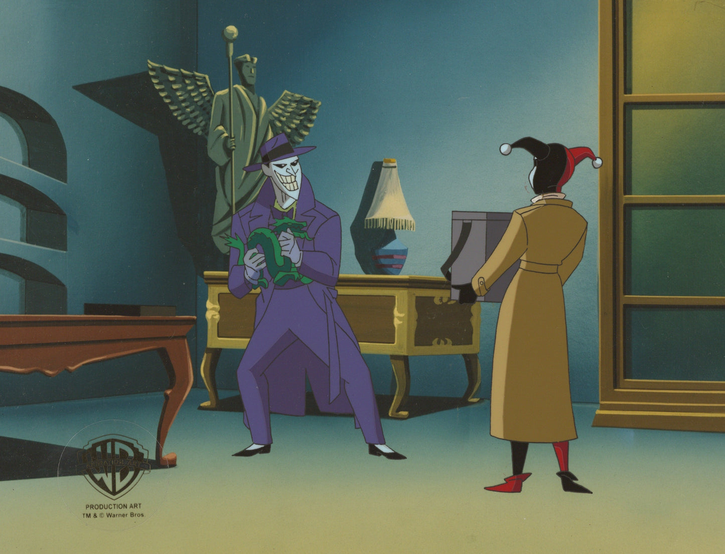 Superman the Animated Series Original Production Cel: Joker and Harley Quinn