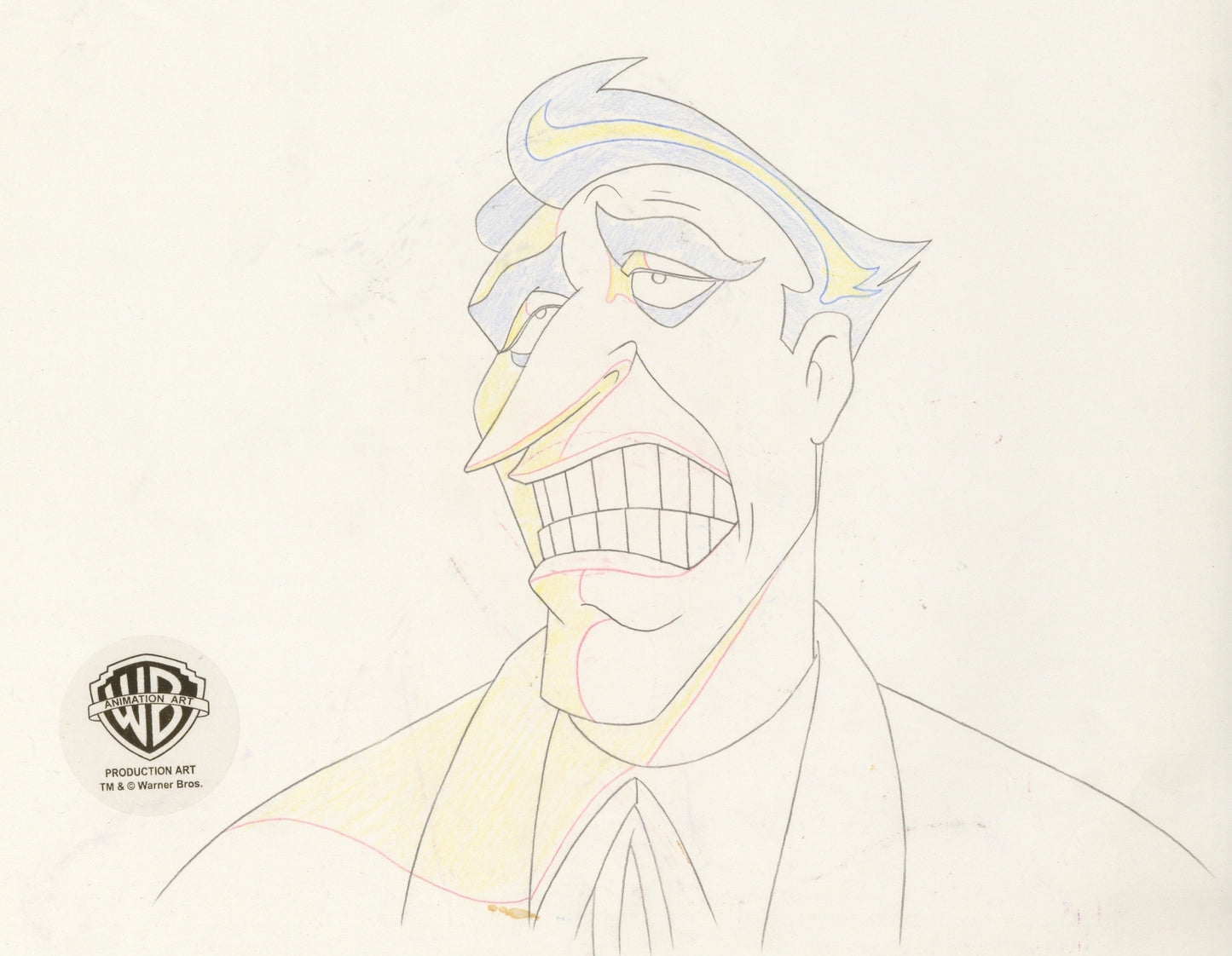 Batman The Animated Series Original Production Drawing: Joker