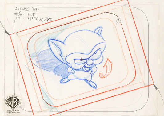 Pinky And The Brain Original Production Drawing: Brain