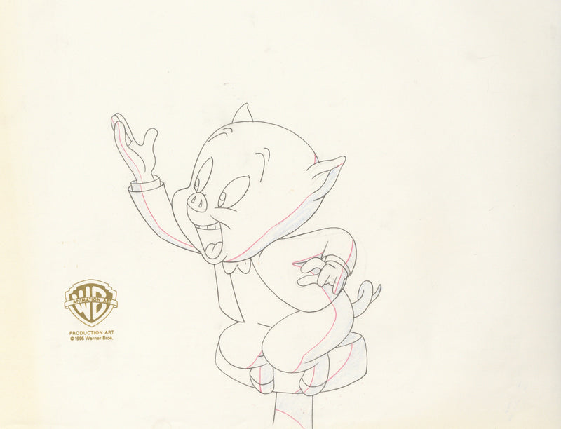 Looney Tunes Original Production Drawing: Porky Pig