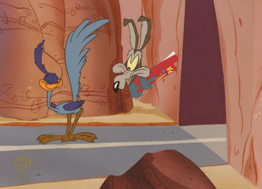 Looney Tunes Original Production Cel: Wile E. Coyote and Roadrunner