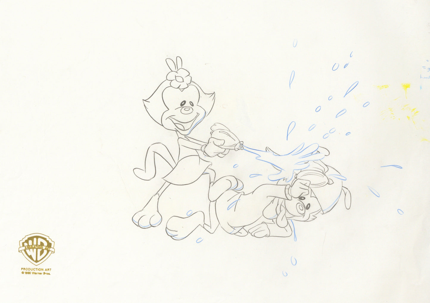 Animaniacs Original Production Drawing: Wakko and Dot