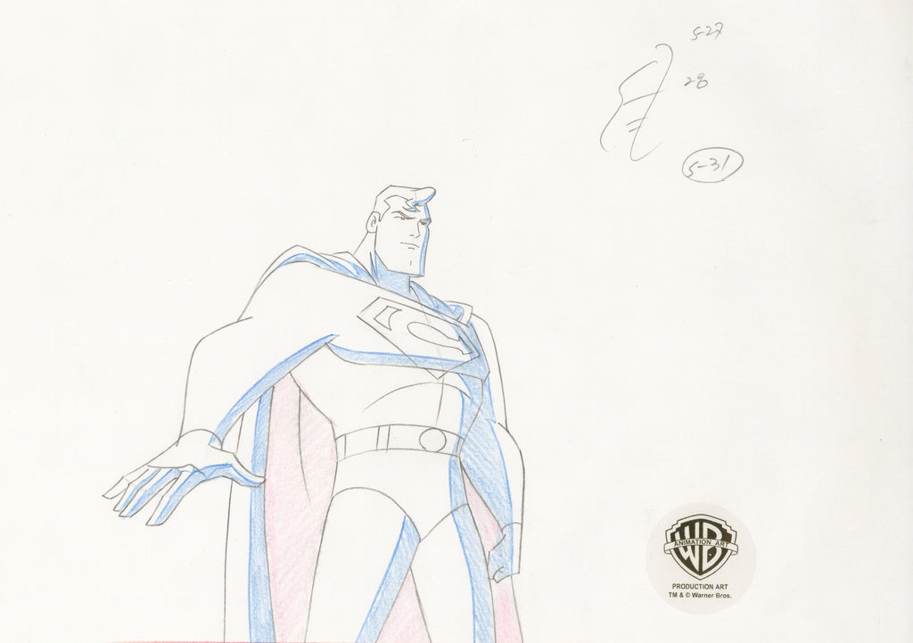 Superman the Animated Series Original Production Drawing: Superman