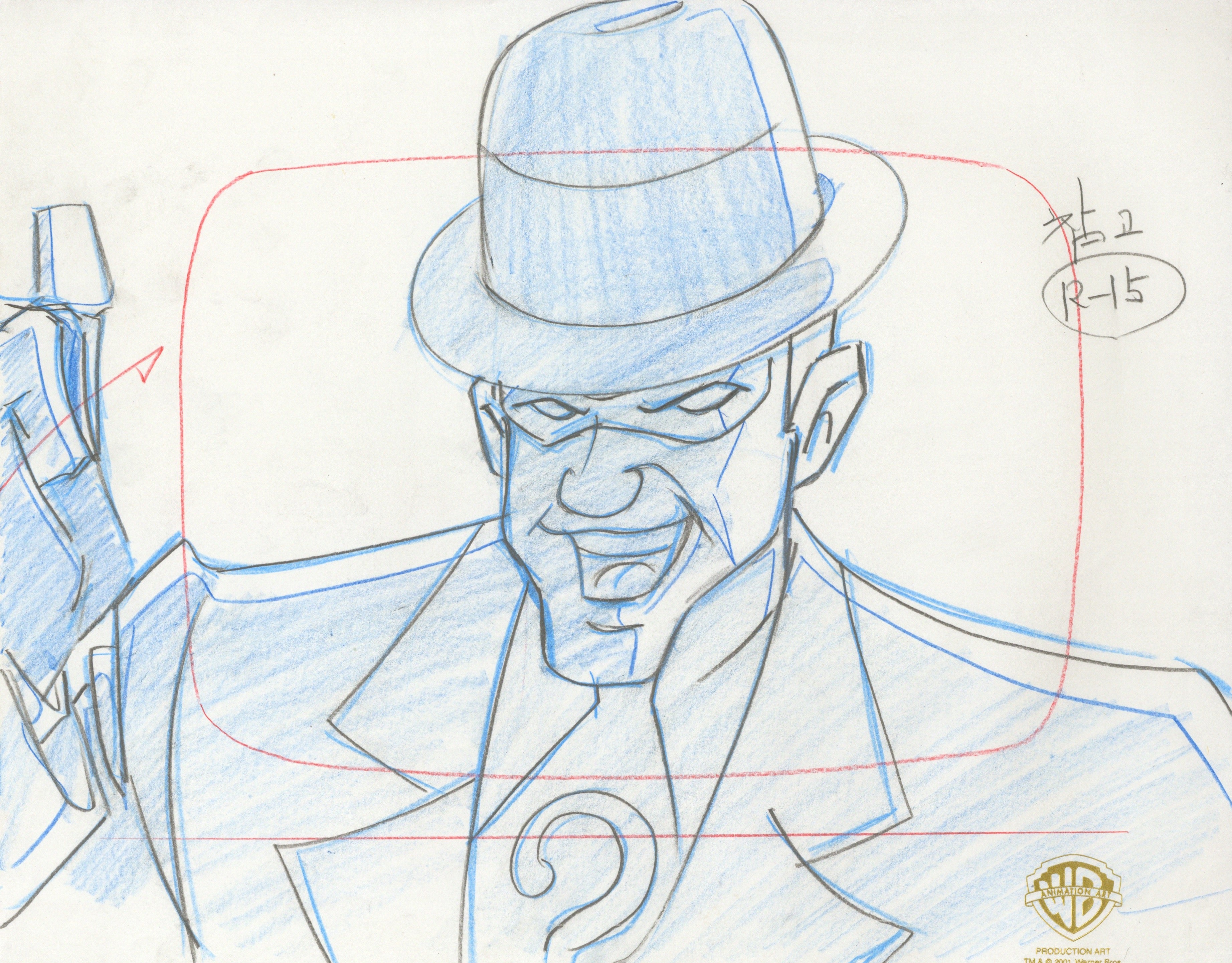 Batman The Animated Series Original Production Drawing: Riddler ...