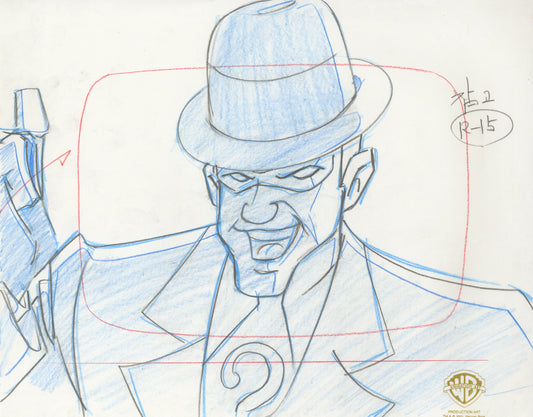 Batman The Animated Series Original Production Drawing: Riddler