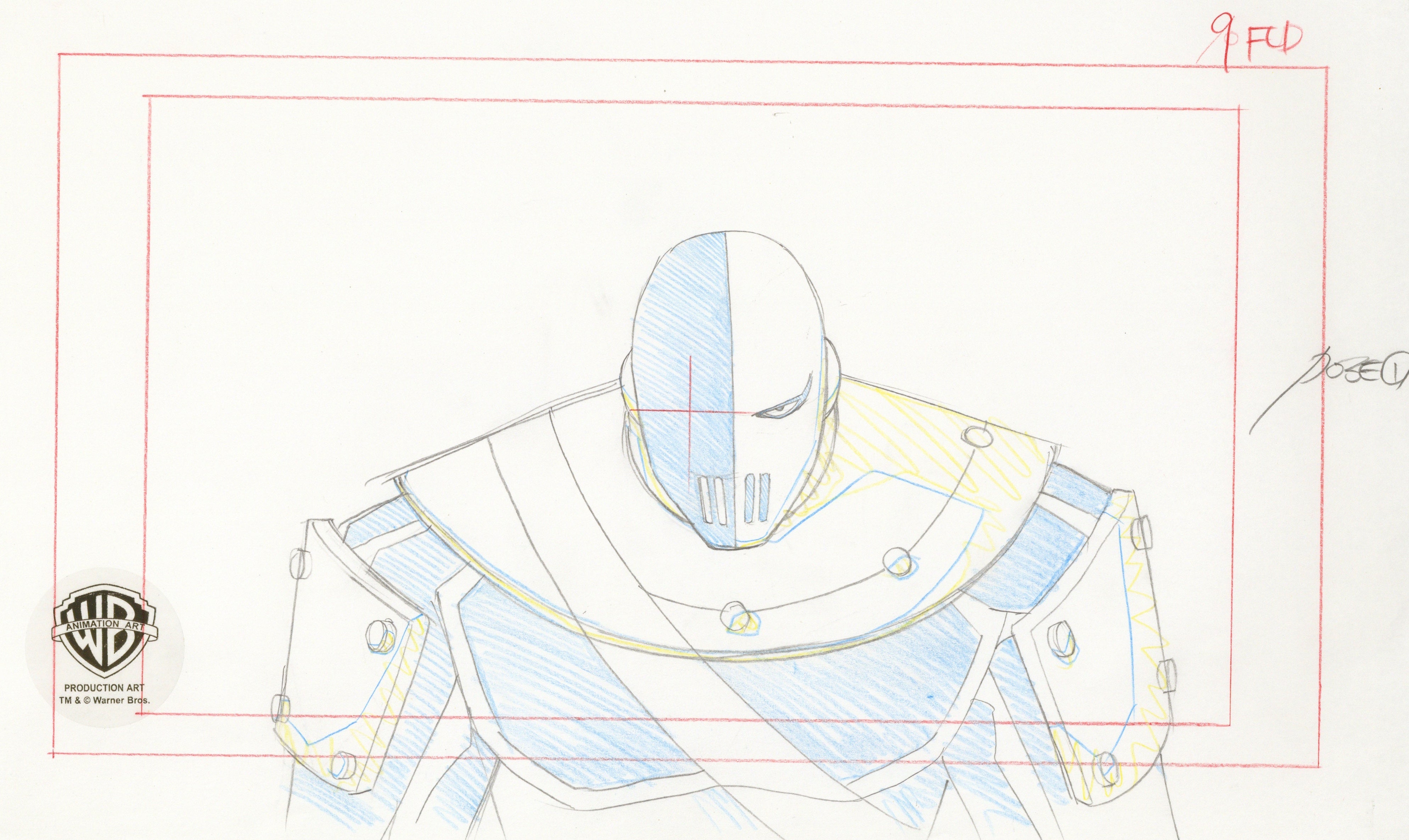 Slade Coloring Teen Titans Original Production Drawing: Slade – Clampett Studio