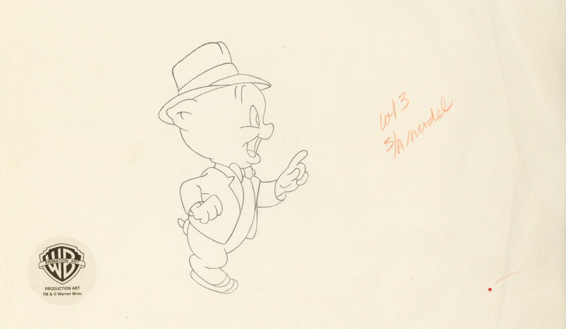 Looney Tunes Original Production Drawing: Porky Pig