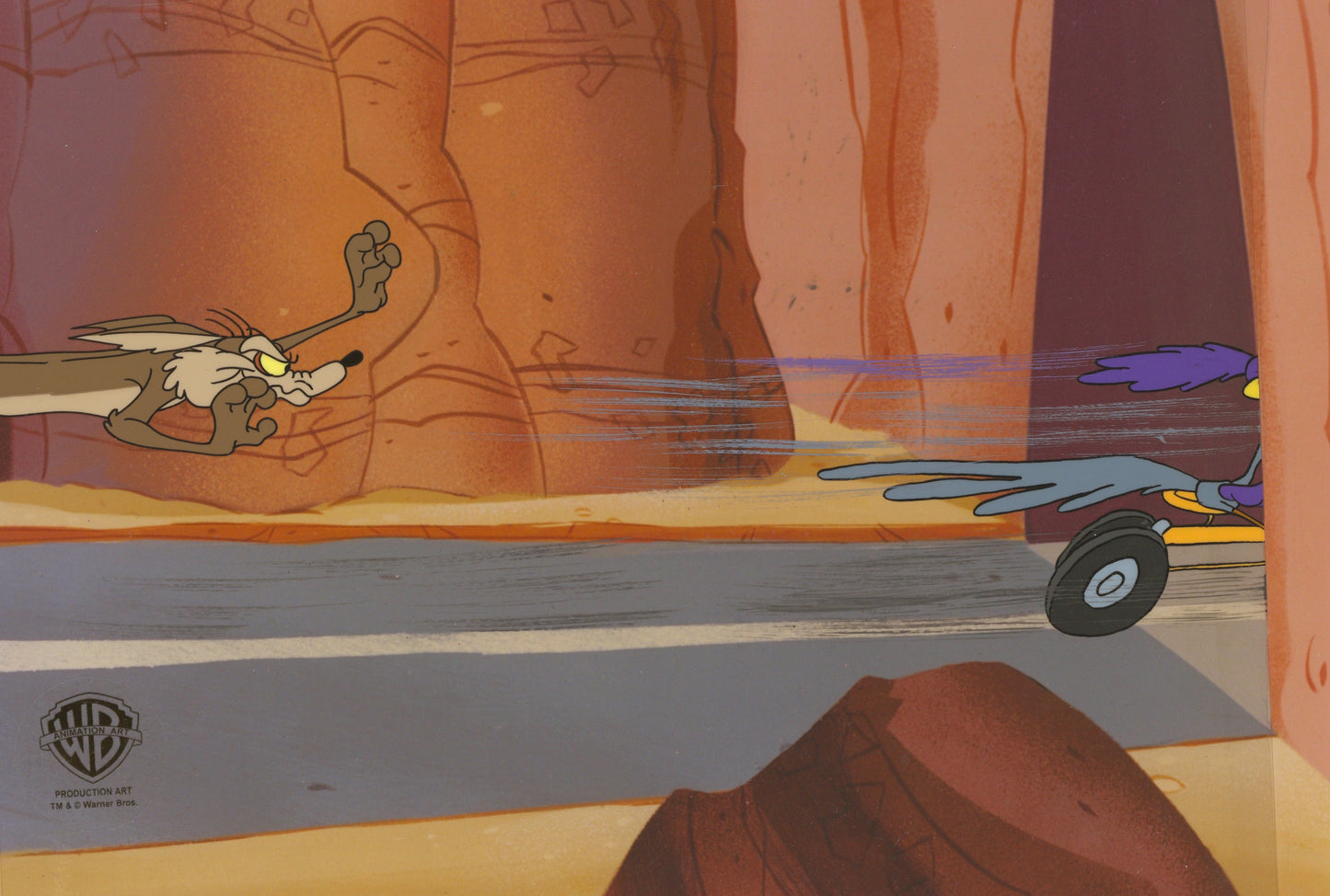 Looney Tunes Original Production Cel: Wile E. Coyote and Roadrunner