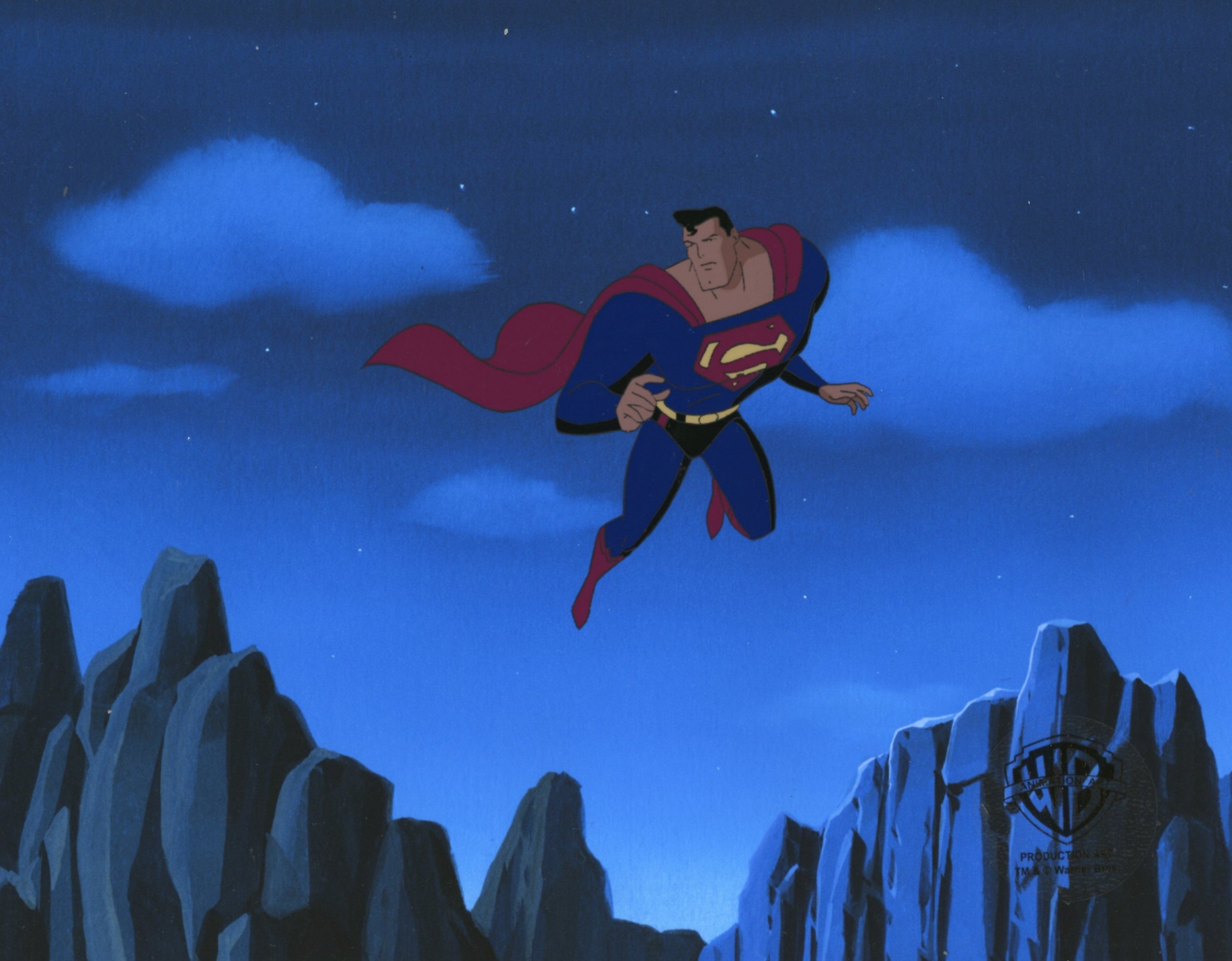 superman cartoon flying