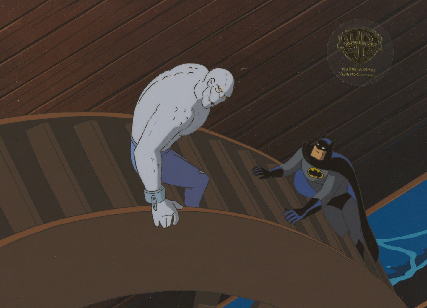 Batman The Animated Series Original Production Cel: Batman and Killer Croc