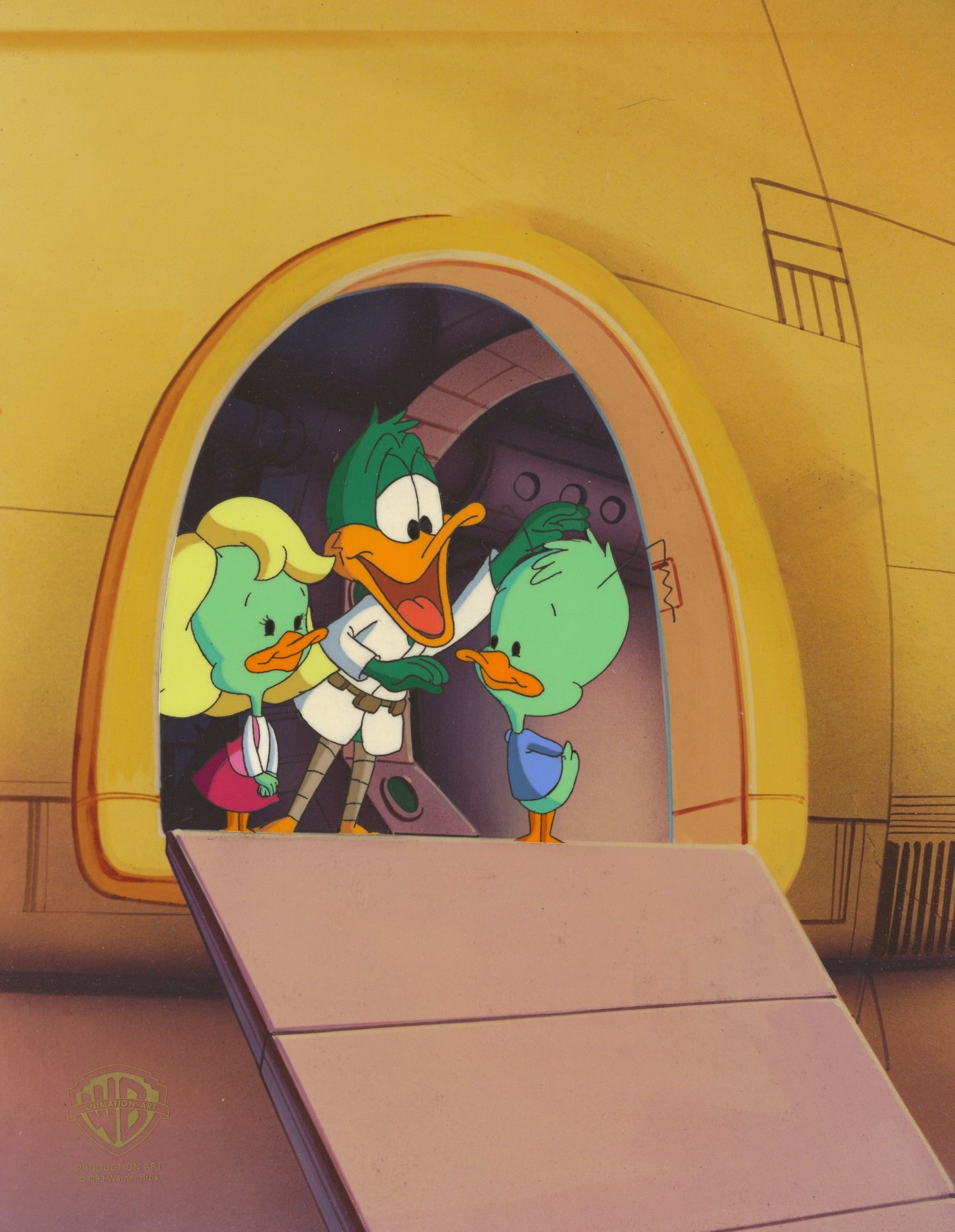 Tiny Toons Original Production Cel: Plucky, Frank, and Ollie