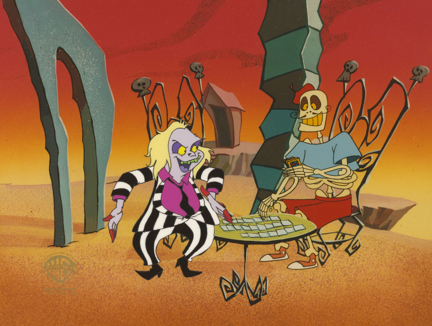 Beetlejuice The Animated Series Original Production Cel: Beetlejuice and Jacques