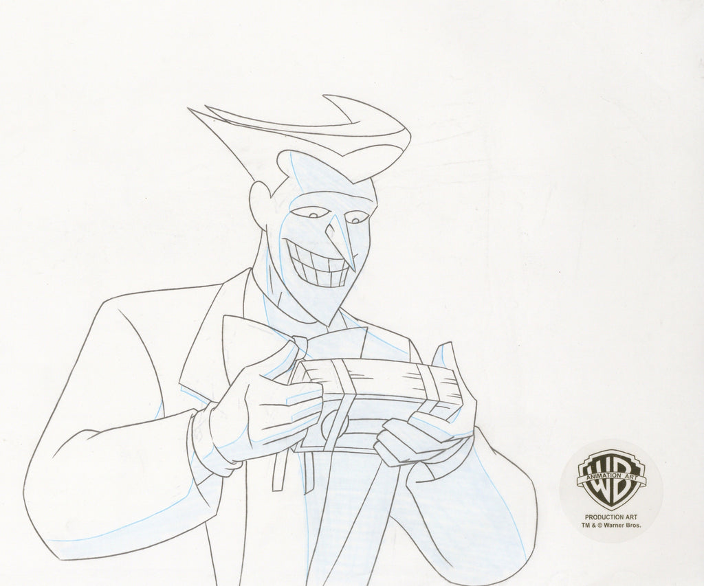 The New Batman Adventures Original Production Cel with Matching Drawing: Joker