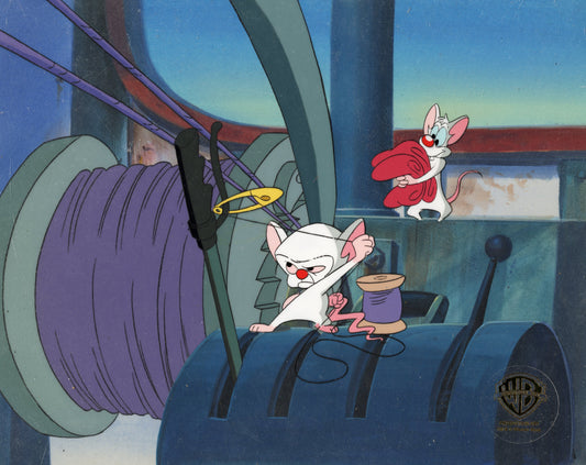 Pinky And The Brain Original Production Cel on Original Background: Pinky and Brain