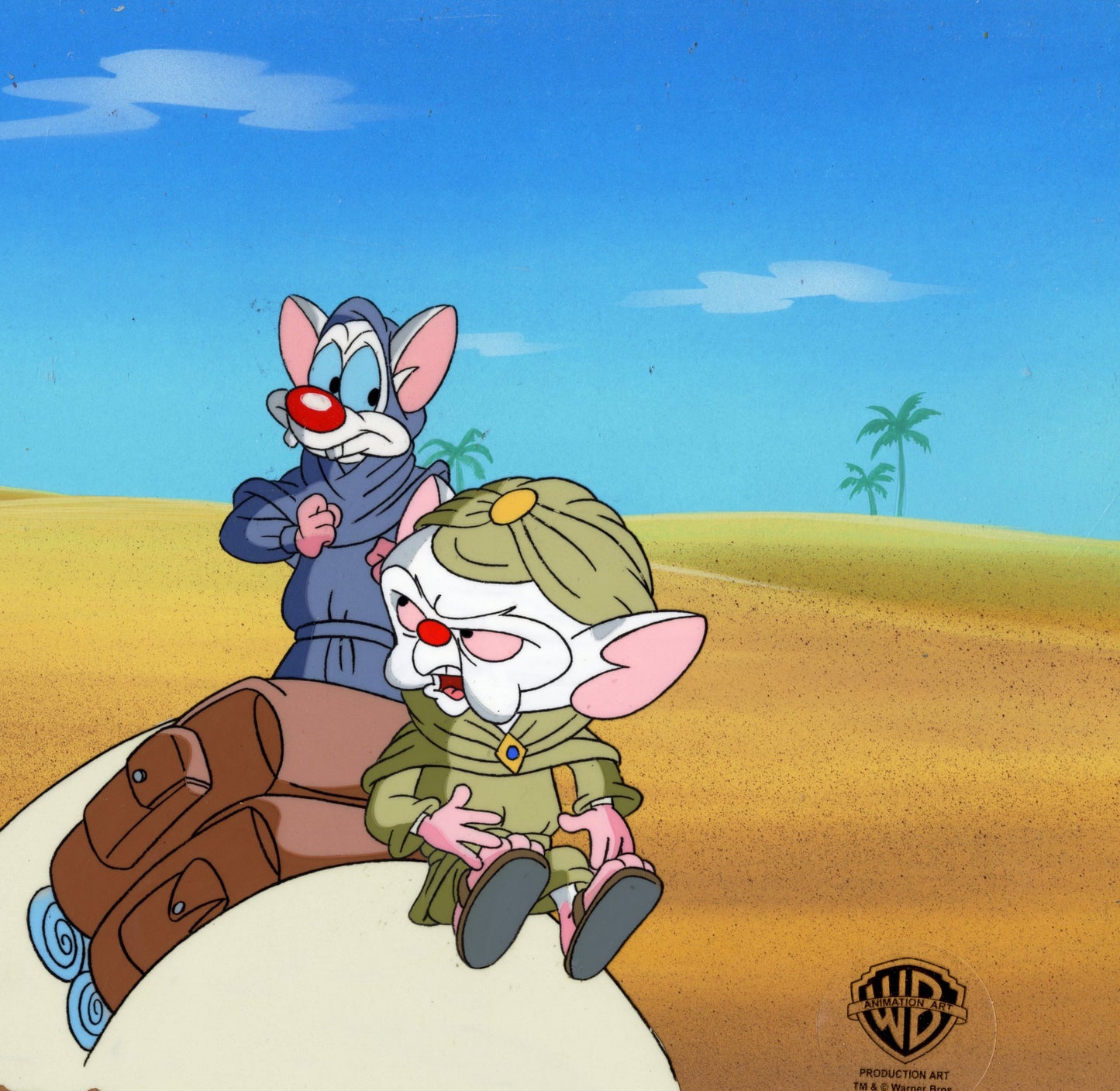 Pinky And The Brain Original Production Cel on Original Background: Pinky and Brain