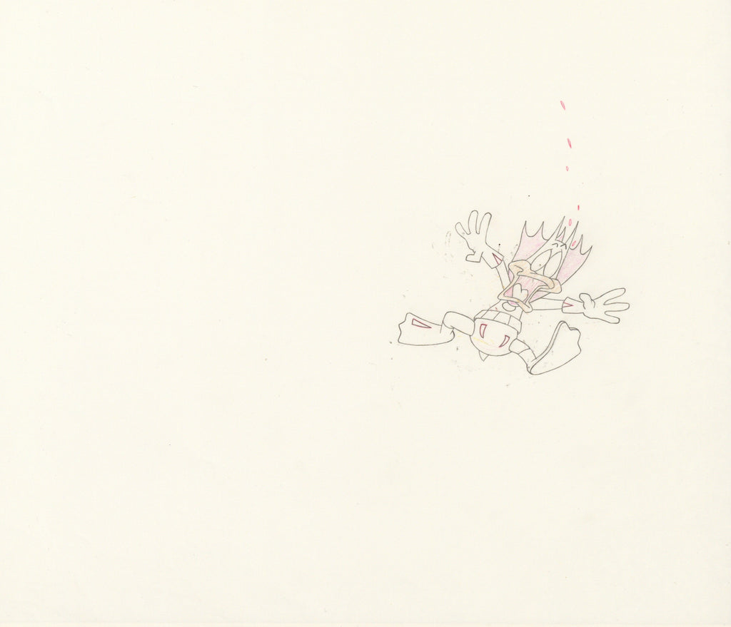Tiny Toons Original Production Cel with Matching Drawing: Batduck