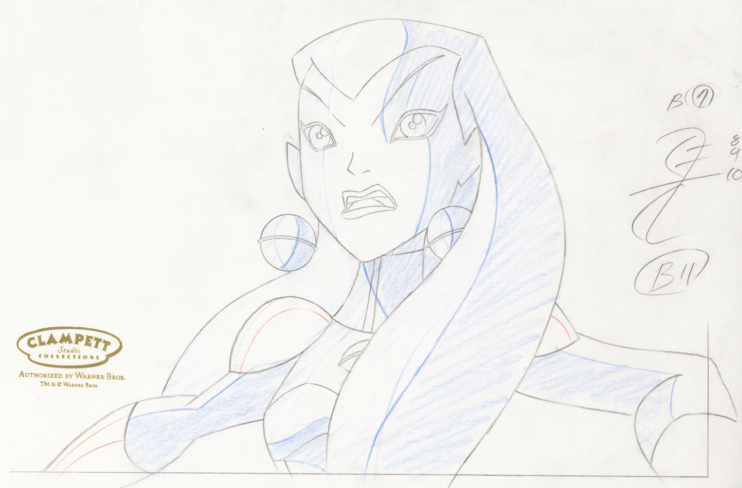 Legion of Superheroes Original Production Drawing: Saturn Girl