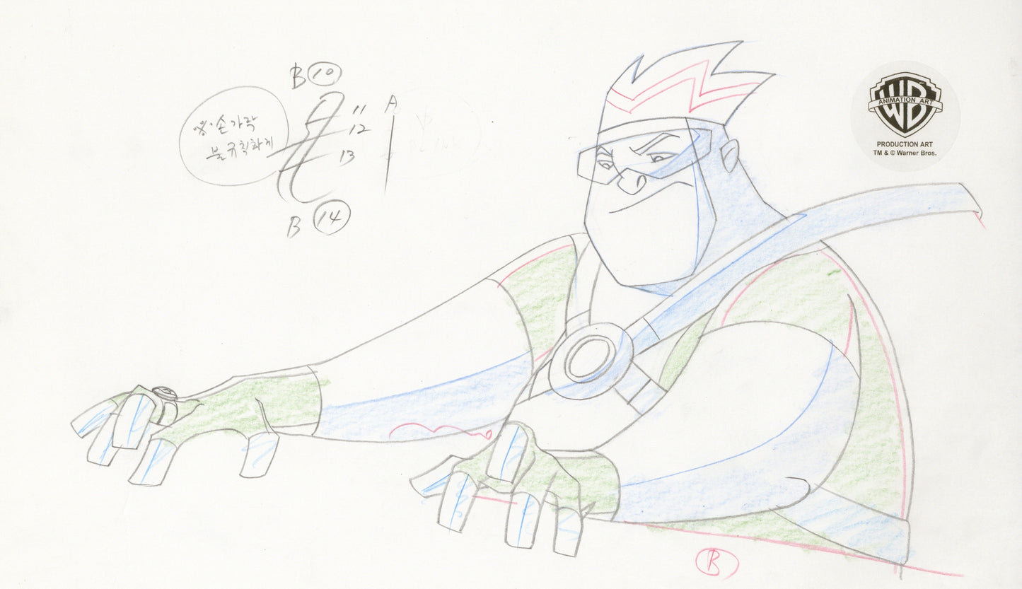 Legion of Superheroes Original Production Drawing: Bouncing Boy