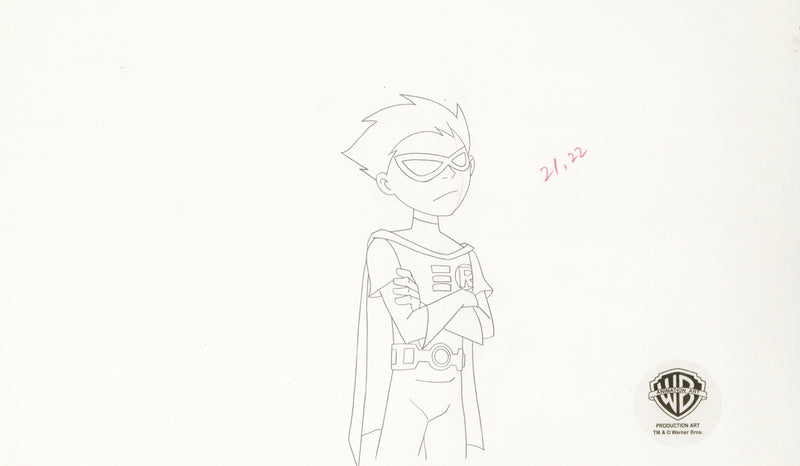 Teen Titans Original Production Drawing: Robin