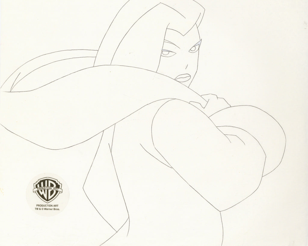 The New Batman Adventures Original Production Cel with Matching Drawing: Poison Ivy