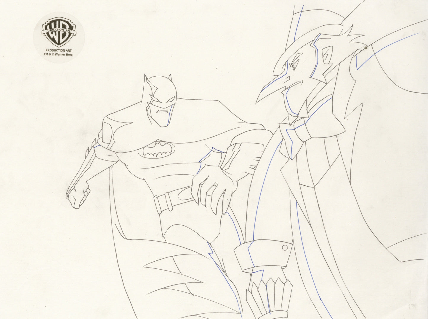 The Batman Original Production Drawing: Batman and Penguin