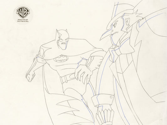 The Batman Original Production Drawing: Batman and Penguin