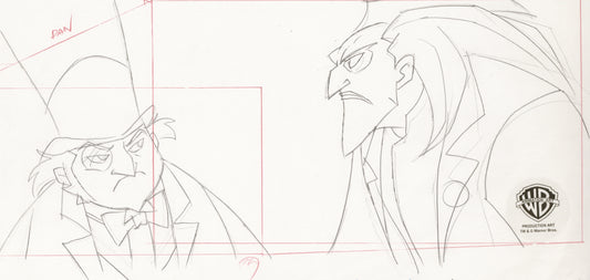 The Batman Original Production Drawing:  Penguin and Joker