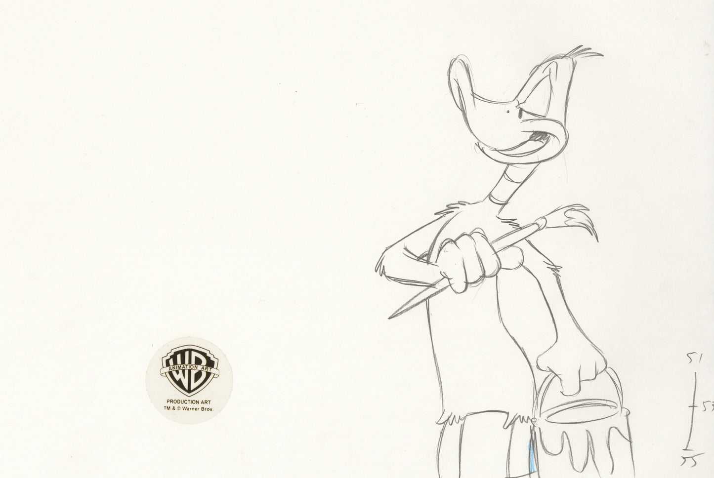 Looney Tunes Original Production Drawing: Daffy Duck