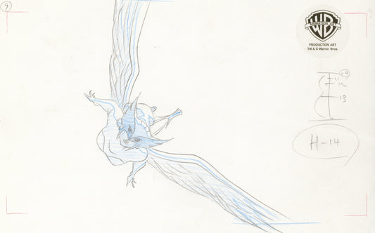 Justice League Original Production Drawing:  Hawkgirl