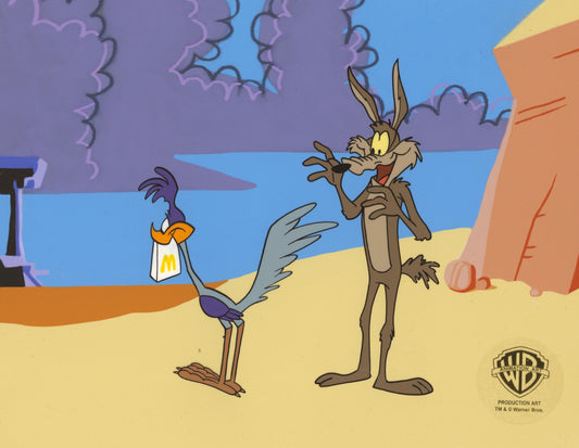 Looney Tunes Original Production Cel: Wile E. Coyote and Road Runner